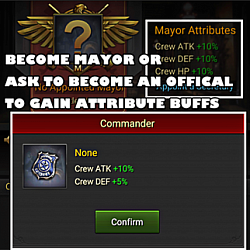 5. If your City has already opened Battle for the City Hall, Official Positions can also give you battle buffs